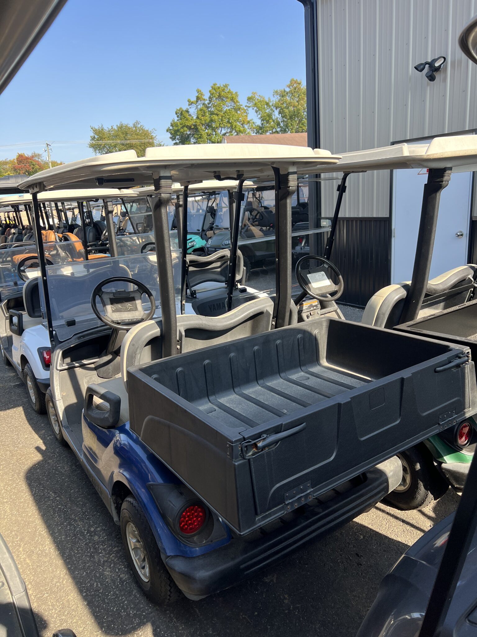 2012 Yamaha Drive Gas powered golf cart, Tanzanite Blue, ThermoPoly